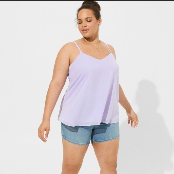 torrid Tops - Torrid Purple Sophie Chiffon Swing Cami